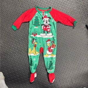 Disney Christmas Kids One Piece - Red and Green